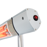 Terrassevarmer 500/1000/1500W gulvmodel, remote, RGT, sølv