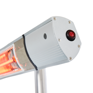 Terrassevarmer 500/1000/1500W gulvmodel, remote, RGT, sølv