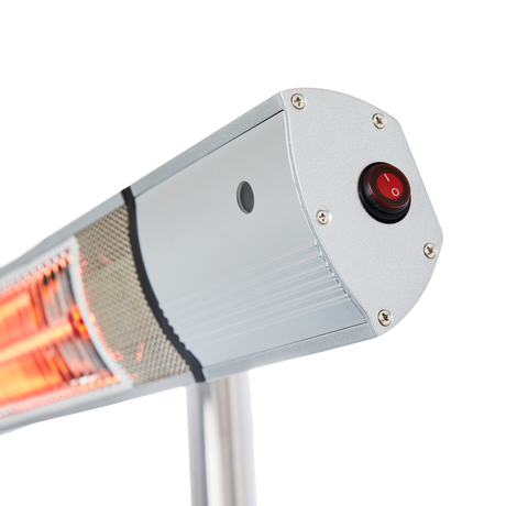 Terrassevarmer 500/1000/1500W gulvmodel, remote, RGT, sølv