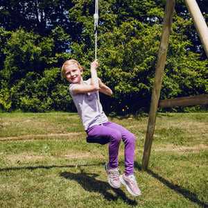 Tallerkengynge med reb - sort