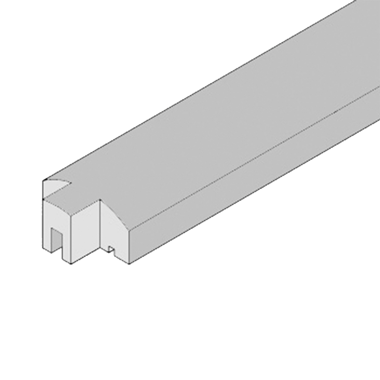 Lige top til profilhegn 6 x 3 x 200 cm