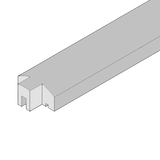 Lige top til profilhegn 6 x 3 x 200 cm