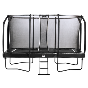 Trampolin First Class rektangulær 427 x 244 cm, sort inkl. stige og sikkerhedsnet Salta
