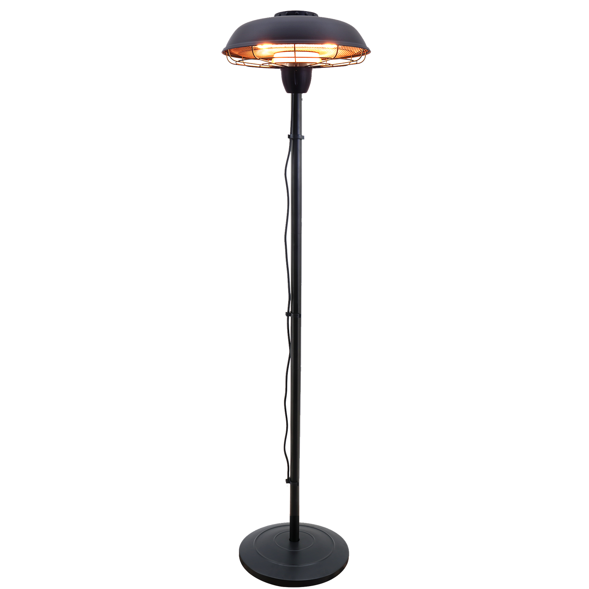 Terrassevarmer 900/2100W gulvmodel snorafbryder HA, sort