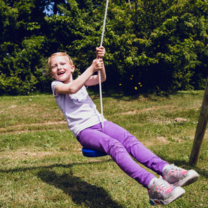 Tallerkengynge med reb - blå