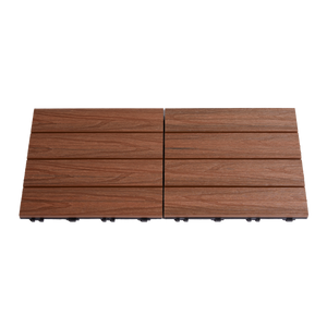 Terrasseflise komposit 30 x 30 cm 4-pak, teak