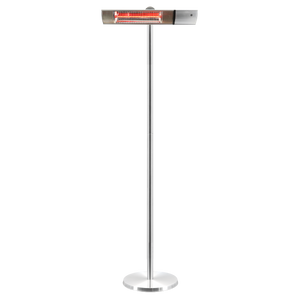 Terrassevarmer 500/1000/1500W gulvmodel, remote, RGT, sølv