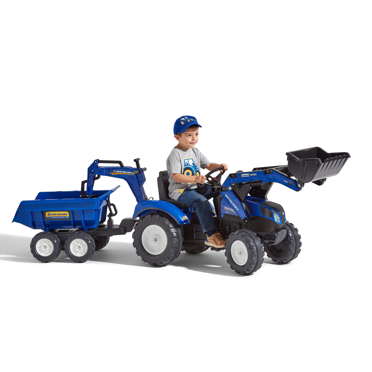 Rendegraver inkl. vogn med tiplad FALK New Holland
