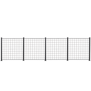 4 Fag espalier antracit grå 100 x 100 cm inkl. 5 alu stolper 108 cm