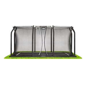 Trampolin Royal Baseground 396 x 244 cm, sort inkl. net Salta