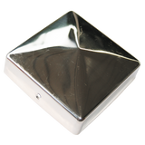 Stolpehat rustfri 75 x 75 mm