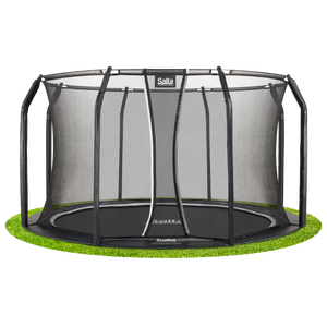 Trampolin Royal Baseground Ø427 cm, sort inkl. sikkerhedsnet Salta