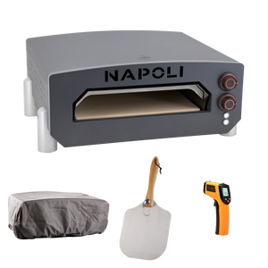 NAPOLI 13” elektrisk pizzaovn - cover, pizzaspade og infrarød termometer