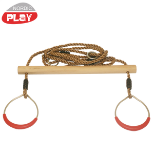 Trapezgynge - træ med ringe