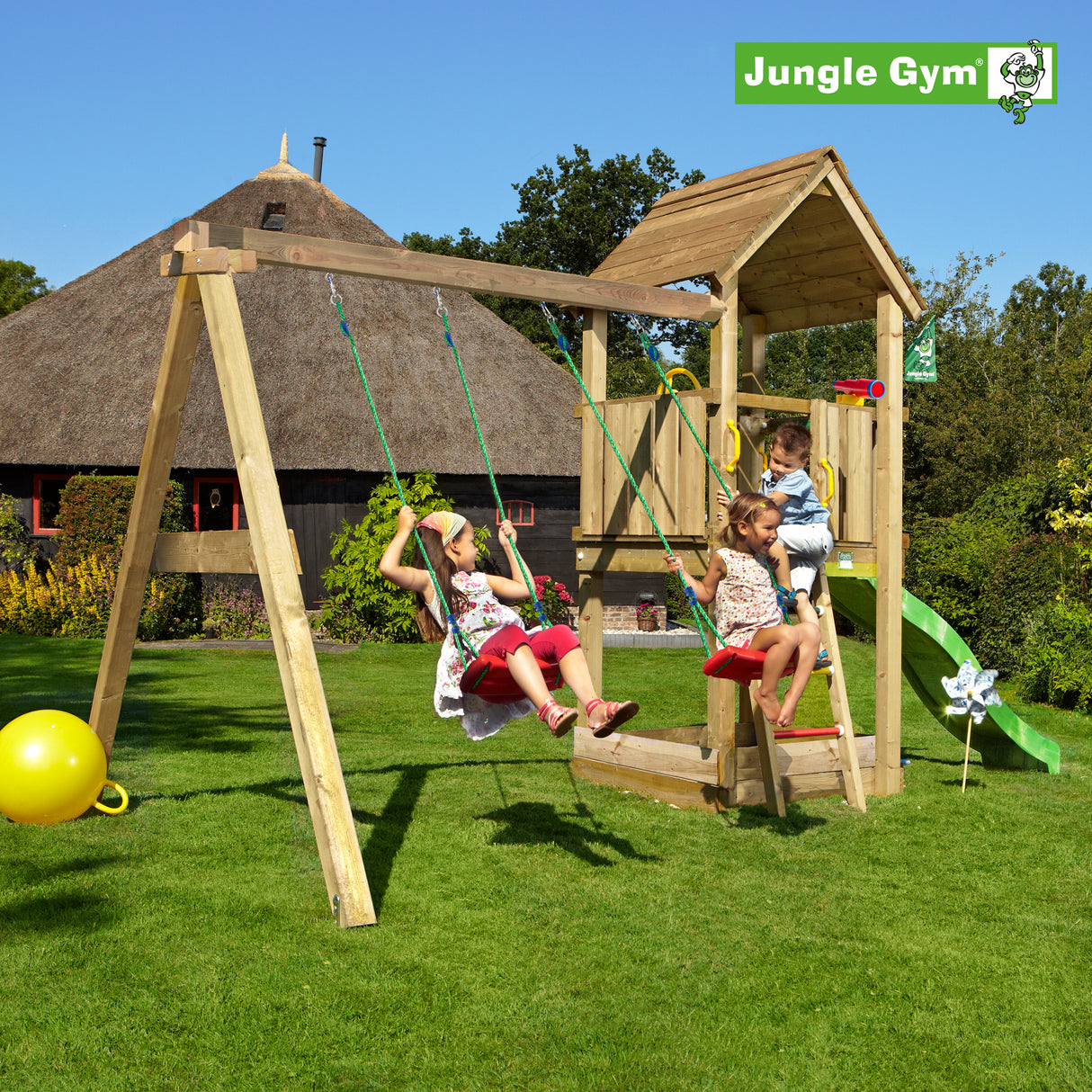Legetårn Jungle Gym Club 2.1 m/2-Swing Module 220 ekskl. rutschebane