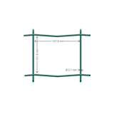 Havehegn -  maske 10 x 10 cm - 120 cm x 20 meter, grøn PVC