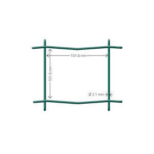 Havehegn -  maske 10 x 10 cm - 120 cm x 20 meter, grøn PVC