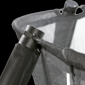 Trampolin First Class Ø366 cm, sort inkl. sikkerhedsnet og stige Salta