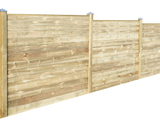 Profil plankehegn 170 cm 5 fag med topprofil flad afslutning og 6 mellem stolper