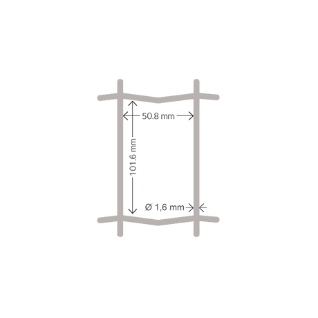 Havehegn -  maske 5 x 10 cm - 100 x 25 meter, galvaniseret