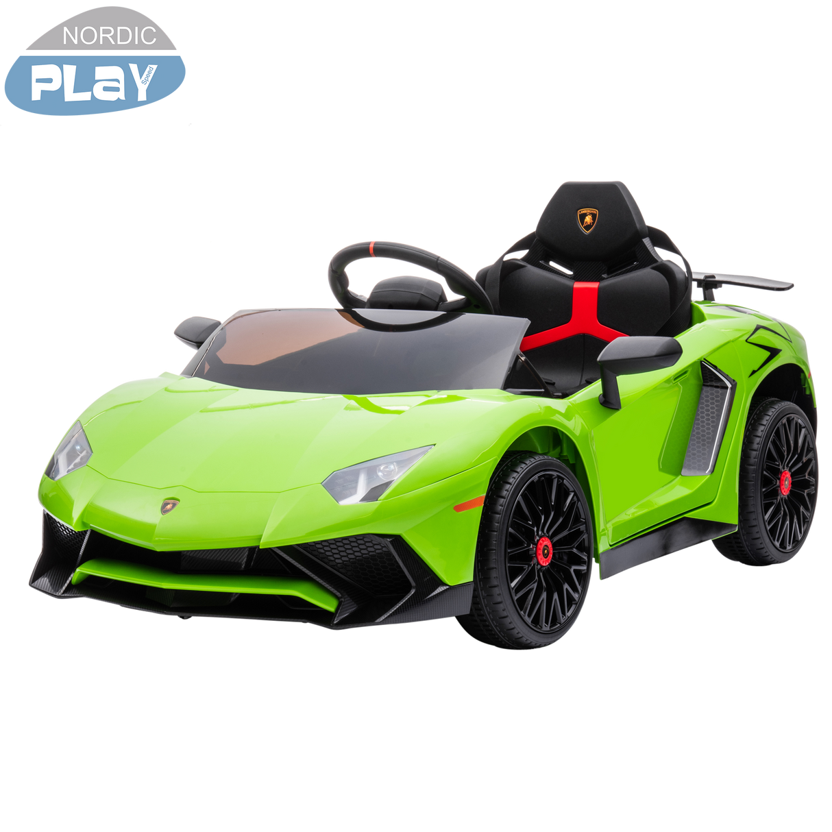 Elbil Lamborghini Aventador, 12V, limegrøn