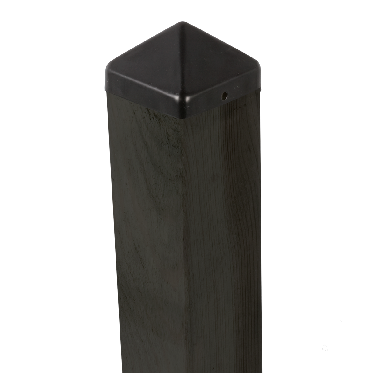 Stolpehat sort 75 x 75 mm