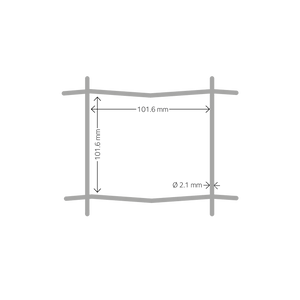 Havehegn -  maske 10 x 10 cm - 60 cm x 25 meter, galvaniseret