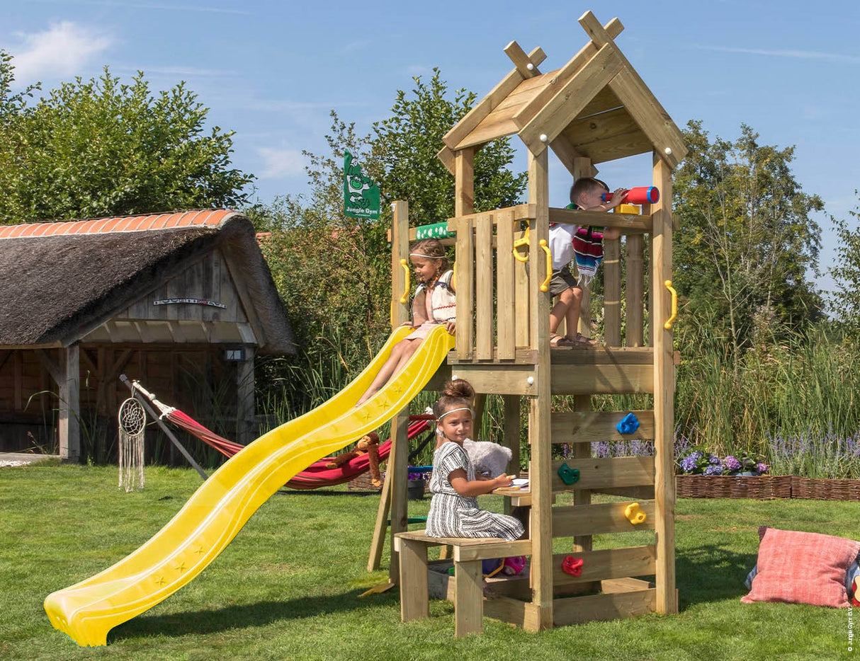 Legetårn Jungle Gym Teepee m/gul rutschebane