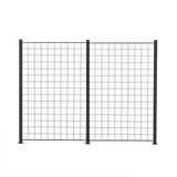 2 Fag espalier antracit grå 150 x 100 cm inkl. 3 alu stolper 158 cm