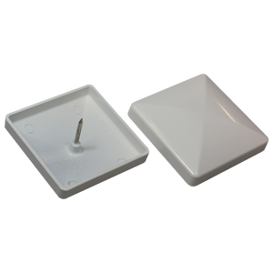 Kokille hvid alutop - CAP 102 stolpehat