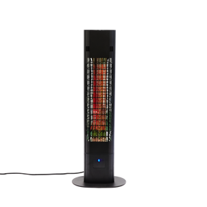 Terrassevarmer 1800W gulvmodel, remote, soft touch,, sort