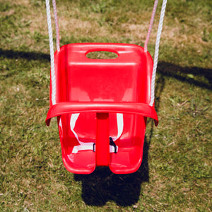 Babygynge med høj ryg - rød