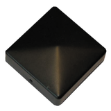 Stolpehat sort 75 x 75 mm