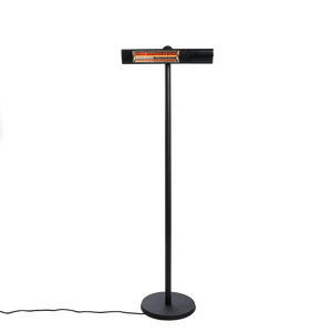 Terrassevarmer 500/1000/1500W gulvmodel, remote, RGT, sort