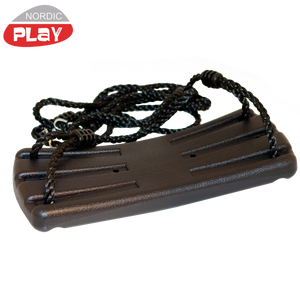 Gyngesæde med reb - sort/sort