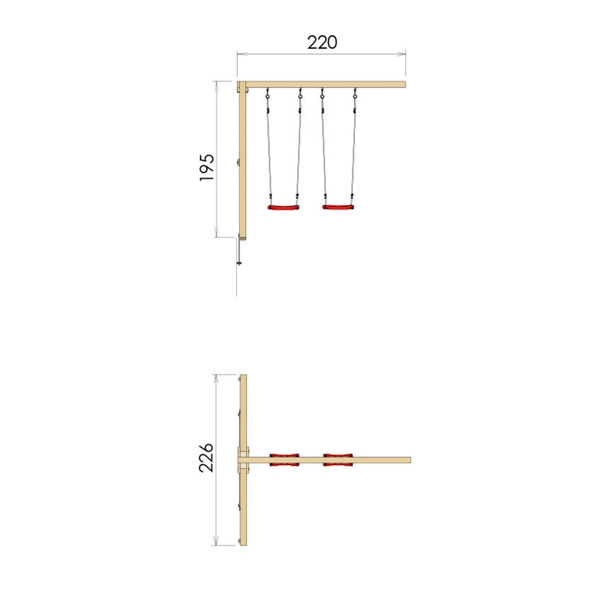 2-Swing Module 200 Jungle Gym