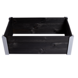 Kapilærskjuler gundmalet træ, sort med metalhjørner 33 x 93 x 53