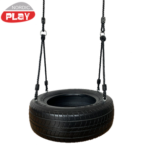 Dækgynge med sort reb