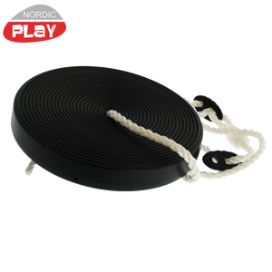 Tallerkengynge med reb - sort