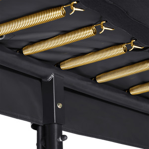 Trampolin First Class rektangulær 366 x 214 cm, sort inkl. stige og sikkerhedsnet Salta