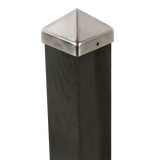 Stolpehat rustfri 71 x 71 mm