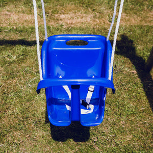 Babygynge med høj ryg - blå