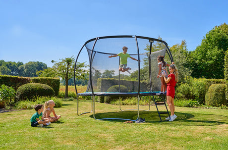 Trampolin Cosmos Ø305 cm, sort inkl. stige og sikkerhedsnet Salta