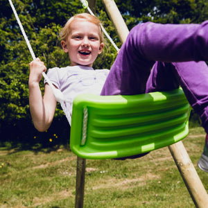 Gyngesæde med reb - lime