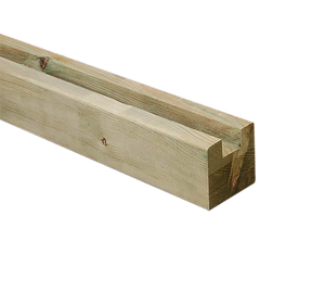 Stolpe til profilhegn ende 9 x 9 x 270 cm