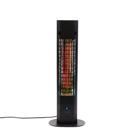 Terrassevarmer 1800W gulvmodel, remote, soft touch,, sort