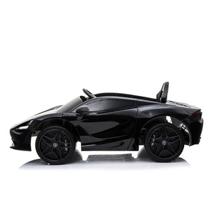 Elbil McLaren 720S 12V, med EVA-hjul og lædersæde, sort