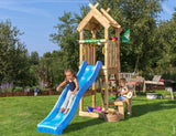 Legetårn Jungle Gym Totem m/ blå rutschebane