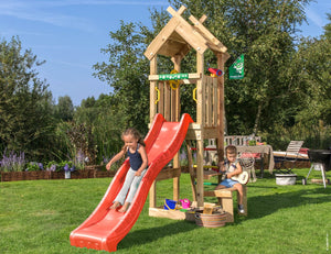Legetårn Jungle Gym Totem m/rød rutschebane
