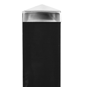 Stolpehat rustfri - 97 x 97 mm